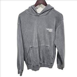 Talentless Less Talent Heavyweight Hoodie -Vintage Charcoal Grey